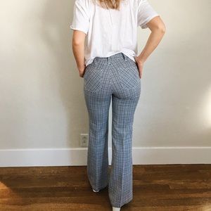 vintage blue and white checkered wranglers